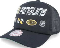 Pittsburgh Penguins Speedway Hwc Black Trucker - Mitchell & Ness