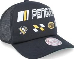 Pittsburgh Penguins Speedway Hwc Black Trucker - Mitchell & Ness