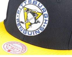 Pittsburgh Penguins Team 2 Tone 2.0 Black/Yellow Snapback - Mitchell & Ness