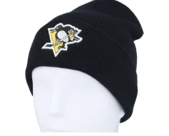 Pittsburgh Penguins Terrain Knit Solid Black Cuff - American Needle