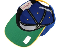 Pittsburgh Penguins Transcript Blue/Yellow Snapback - Mitchell & Ness