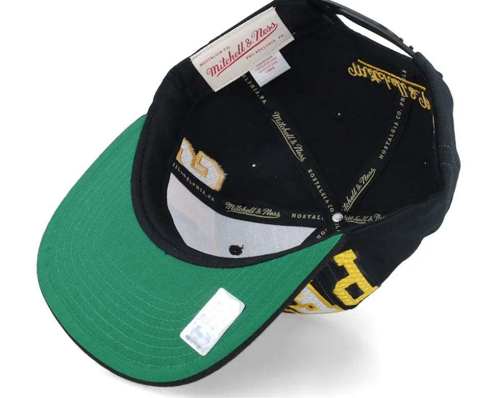 Pittsburgh Penguins Varsity Bust Vintage Black Snapback - Mitchell & Ness