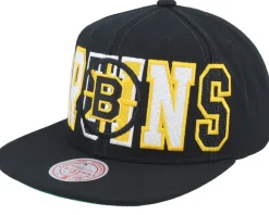 Pittsburgh Penguins Varsity Bust Vintage Black Snapback - Mitchell & Ness