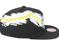 Pittsburgh Penguins Vintage Paintbrush Black Snapback - Mitchell & Ness