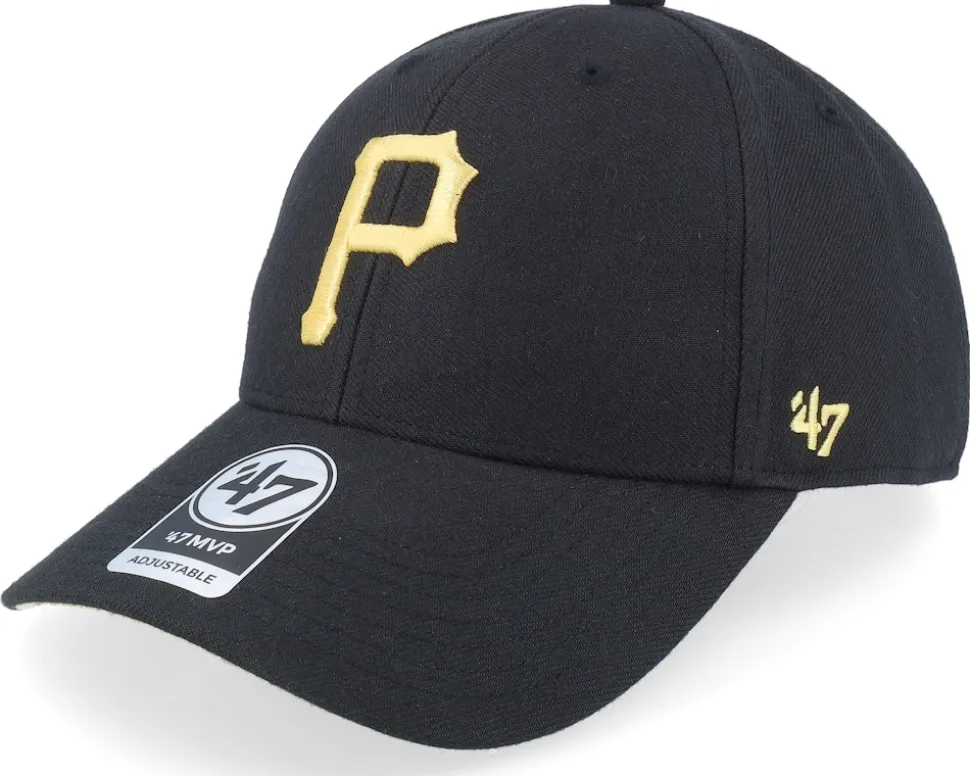 Pittsburgh Pirates Sure Shot Mvp Black Adjustable - 47 Brand