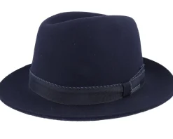 Player Woolfelt Navy Fedora - Stetson