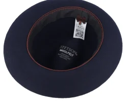 Player Woolfelt Navy Fedora - Stetson