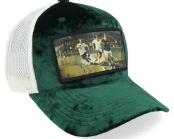 Playing Football Velvet Green/Ivory A-Frame Trucker - Calza Pennello