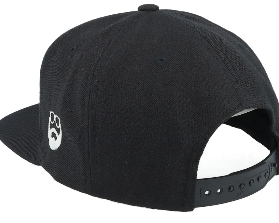 Pleasure Black Snapback - Bearded Man