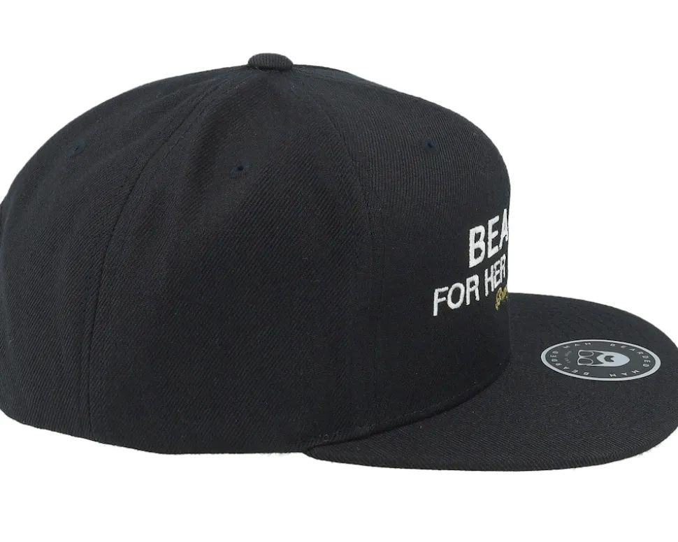Pleasure Black Snapback - Bearded Man