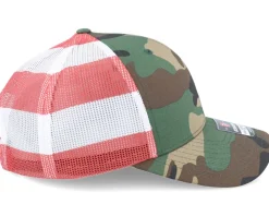 112pm Green Camo/Stars & Stripes Trucker - Richardson