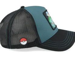 Pokemon Starters Black/Dark Green A-Frame Trucker - Capslab