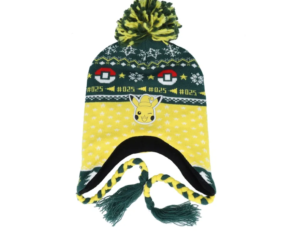 Pokémon Sherpa Beanie Green/Yellow Pom - Difuzed