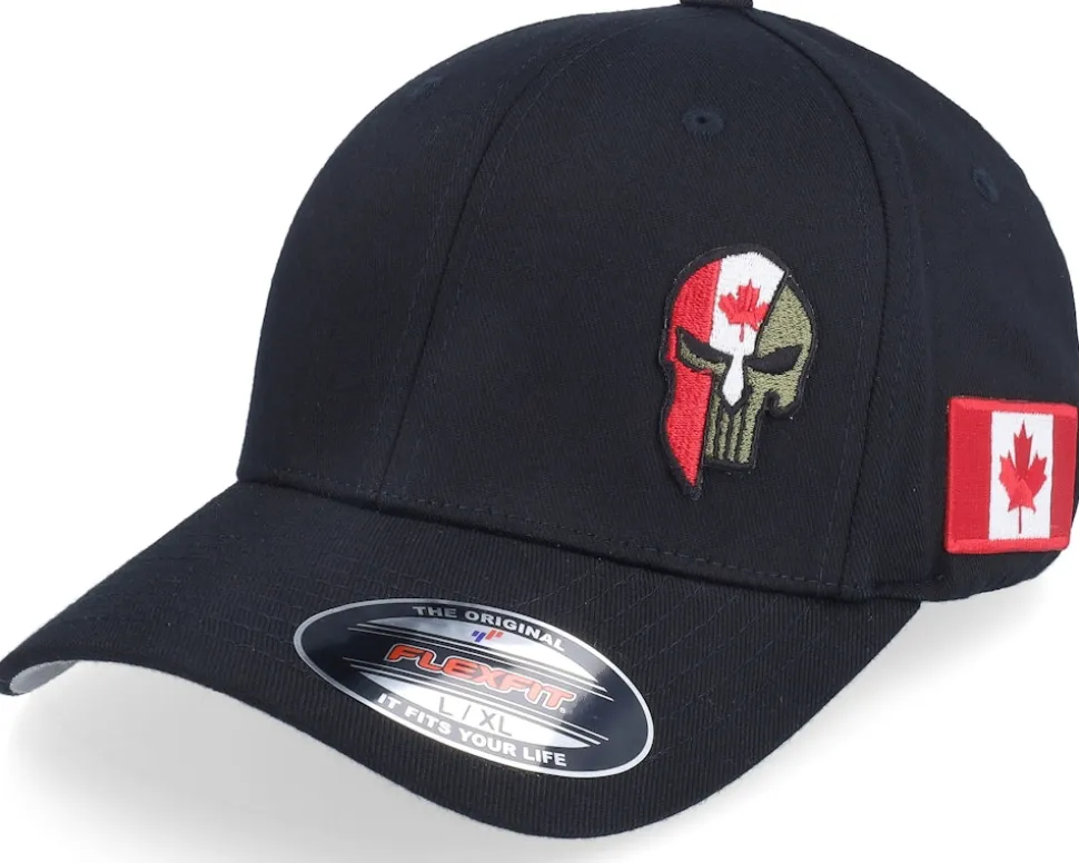 Poland Army Skull Black Wooly Combed Flexfit - Army Head