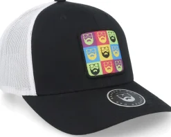 Pop Art Patch Black/white Trucker - Bearded Man