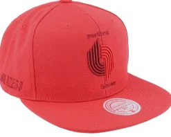 Portland Trail Blazers Monochromatic Red Snapback - Mitchell & Ness