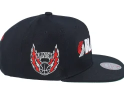 Portland Trail Blazers Triple Play Black Snapback - Mitchell & Ness