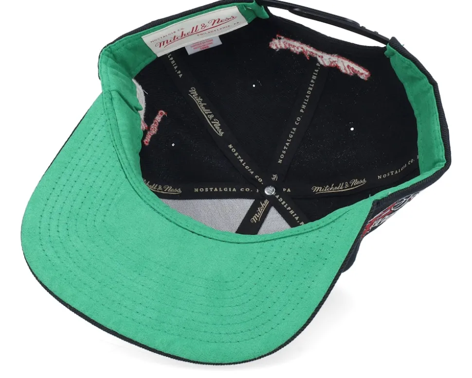 Portland Trail Blazers Triple Play Black Snapback - Mitchell & Ness