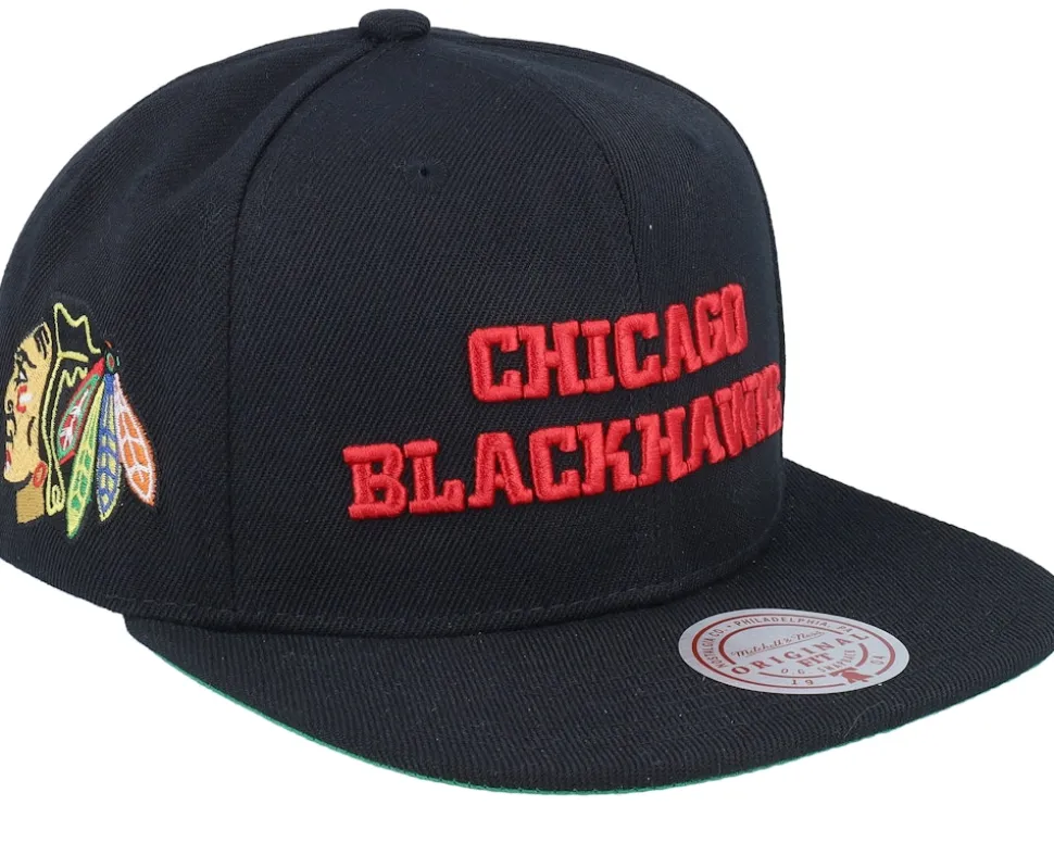Portland Trail Blazers Triple Play Black Snapback - Mitchell & Ness