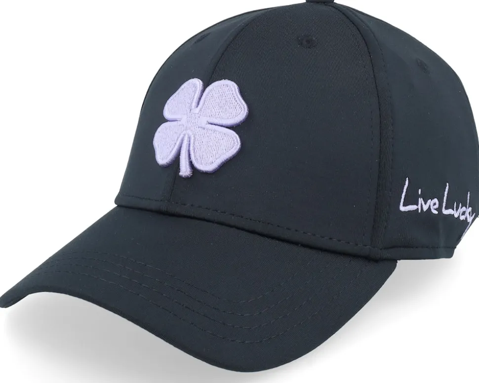 Premium Clover 120 Black W Lavender Clover Flexfit - Black Clover