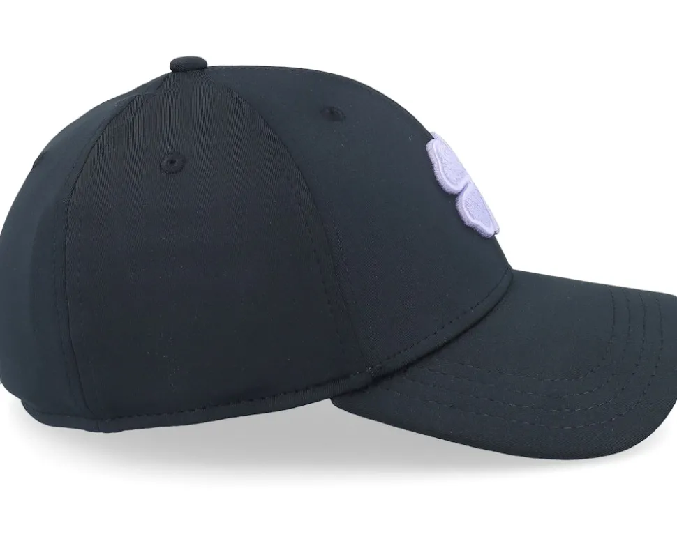 Premium Clover 120 Black W Lavender Clover Flexfit - Black Clover