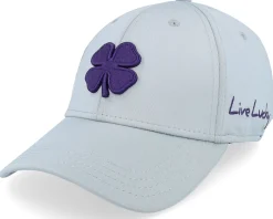 Premium Clover 123 Silver/Parachute Purple Flexfit - Black Clover