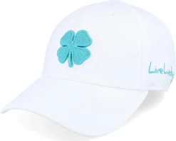 Premium Clover 118 White W Cabo Blue Clover Flexfit - Black Clover