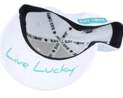 Premium Clover 118 White W Cabo Blue Clover Flexfit - Black Clover