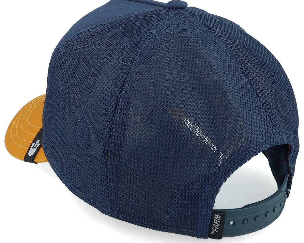 Premium Pantera Indigo/Yellow A-Frame Trucker - Goorin Bros.