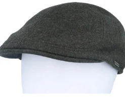 Pub Cap Olive Melange Flat Cap - Wigéns