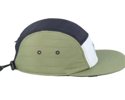 Puffy Nylon Cap White/Black/Olive 5-Panel - Djinns