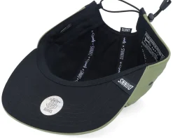 Puffy Nylon Cap White/Black/Olive 5-Panel - Djinns