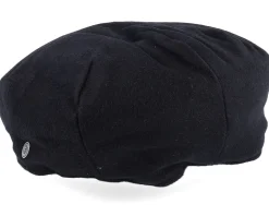 Pure Wool Harlem Black Flat Cap - Jaxon & James