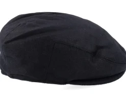 Pure Wool Harlem Black Flat Cap - Jaxon & James