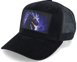 Purple Blue Dragon Black Cord Trucker - Iconic