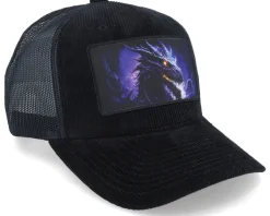 Purple Blue Dragon Black Cord Trucker - Iconic