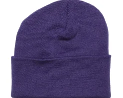 Purple Cuff Blank Beanie - Beechfield