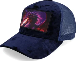 Purple Dragon Velvet Navy Trucker - Iconic