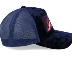 Purple Dragon Velvet Navy Trucker - Iconic