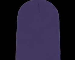 Purple Long Blank Beanie - Beechfield