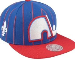 Quebec Nordiques Team Pin Blue Snapback - Mitchell & Ness