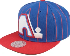 Quebec Nordiques Team Pin Blue Snapback - Mitchell & Ness