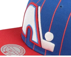 Quebec Nordiques Team Pin Blue Snapback - Mitchell & Ness