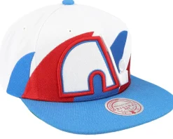 Quebec Nordiques Vintage Sharktooth White/Blue Snapback - Mitchell & Ness