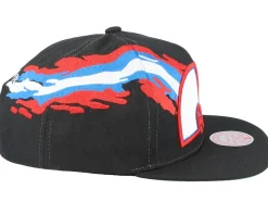 Quebec Nordiques Vintage Paintbrush Black Snapback - Mitchell & Ness