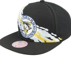 Quebec Nordiques Vintage Paintbrush Black Snapback - Mitchell & Ness