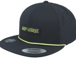 Quick Dry Cap Black Snapback - Rip Curl