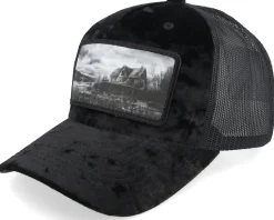 Quiet Place Velvet Black/Black A-frame Trucker - Scenes