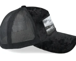 Quiet Place Velvet Black/Black A-frame Trucker - Scenes