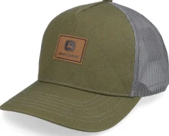 Quilted Foam-backed Canvas Olive/Charcoal Trucker - John Deere